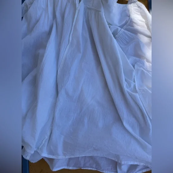 New York and company white eyelet V-neck sleeveless wrap dress size S - Picture 7 of 12